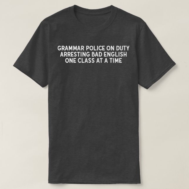 Grammatikpolizei T-Shirt (Design vorne)