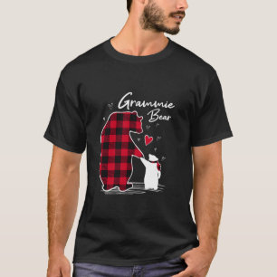 Grammie Bear Christmas Pajama Grandma Red Buffalo T-Shirt