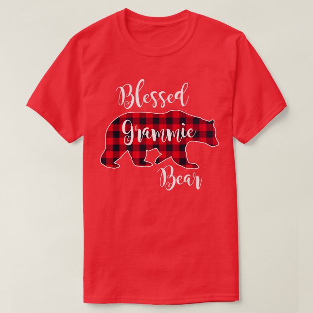 Grammie Bear Red Buffalo Karo Kariert Grand T-Shirt (Design vorne)