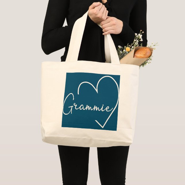 Grammie Heart Grandma Weihnachten Glückwunsch Mutt Jumbo Stoffbeutel (Vorderseite (Produkt))