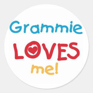 Grammie Lieben ich T - Shirts und Geschenke Runder Aufkleber
