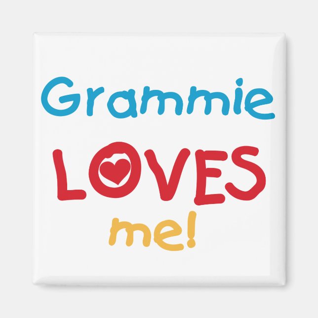 Grammie Lieben Me T - Shirt und Geschenke Magnet (Vorne)