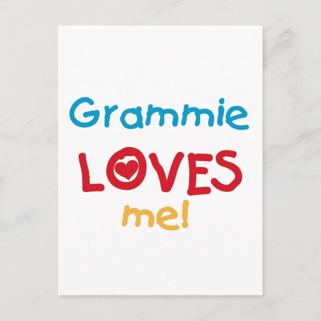 Grammie Lieben Me T - Shirt und Geschenke Postkarte (Vorderseite)