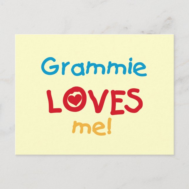 Grammie Lieben Me T - Shirt und Geschenke Postkarte (Vorderseite)