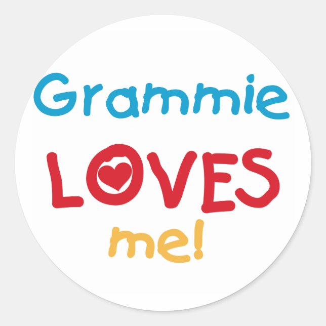 Grammie Lieben Me T - Shirt und Geschenke Runder Aufkleber (Vorderseite)