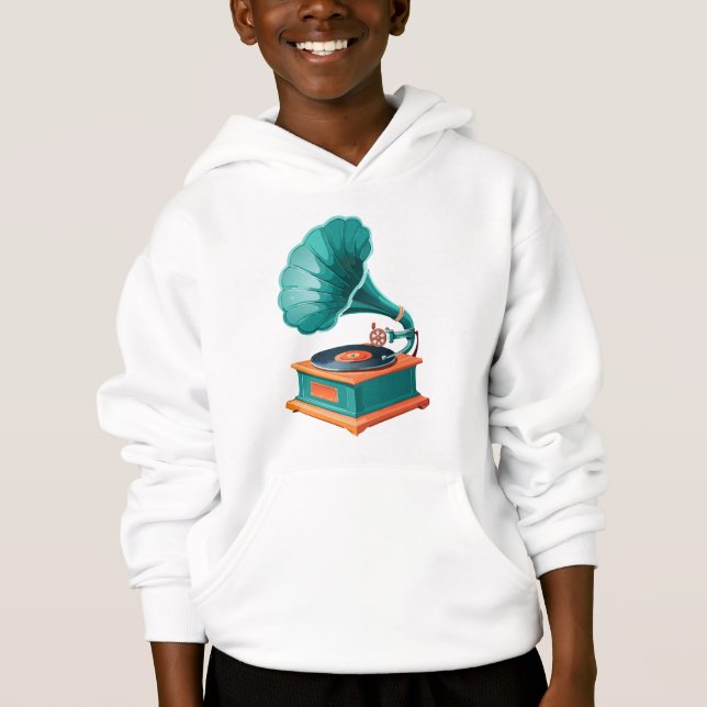 Grammophon Hoodie (Vorderseite)