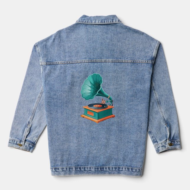Grammophon Jeansjacke (Rückseite)