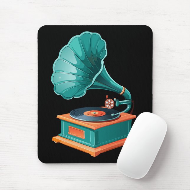 Grammophon Mousepad (Mit Mouse)