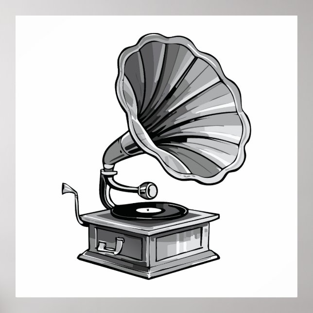 Grammophon Poster (Vorne)