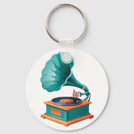 Grammophon Schlüsselanhänger