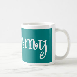 Grammy Aquamarin und weiß Kaffeetasse