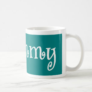 Grammy aquamarin und weiß kaffeetasse