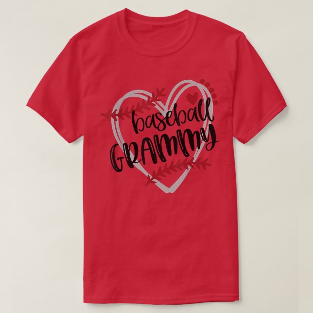 Grammy Baseball Grandma BASMA Baseball Herz Liebe T-Shirt (Design vorne)