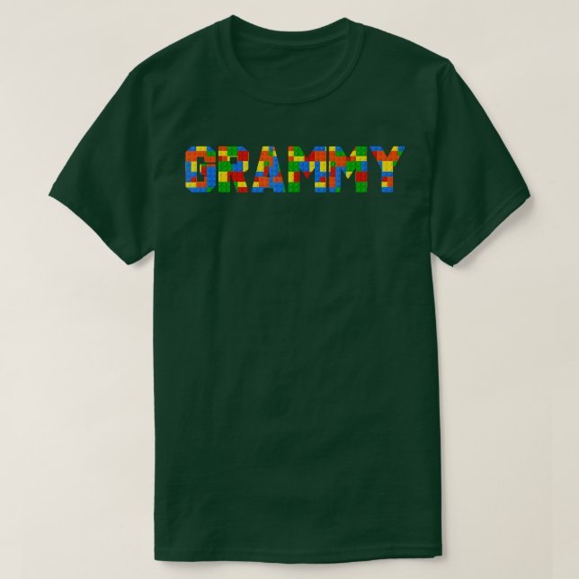 Grammy Brick Builder Funny Blocks Master Builder  T-Shirt (Design vorne)