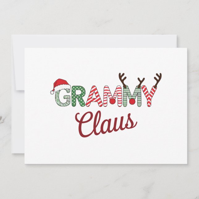 Grammy Claus Weihnachten Grandma Geschenk Xmas (Vorderseite)