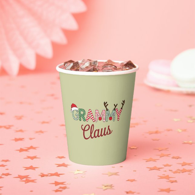 Grammy Claus Weihnachten Grandma Geschenk Xmas Pappbecher (Insitu)