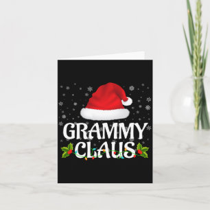 Grammy Claus Weihnachtslichter Santa Pyjama Famili Karte