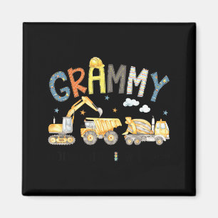 Grammy Construction Crew Bagger Geburtstagsjunge Magnet