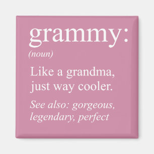 Grammy Definition, Oma, Nana-Geschenk Magnet