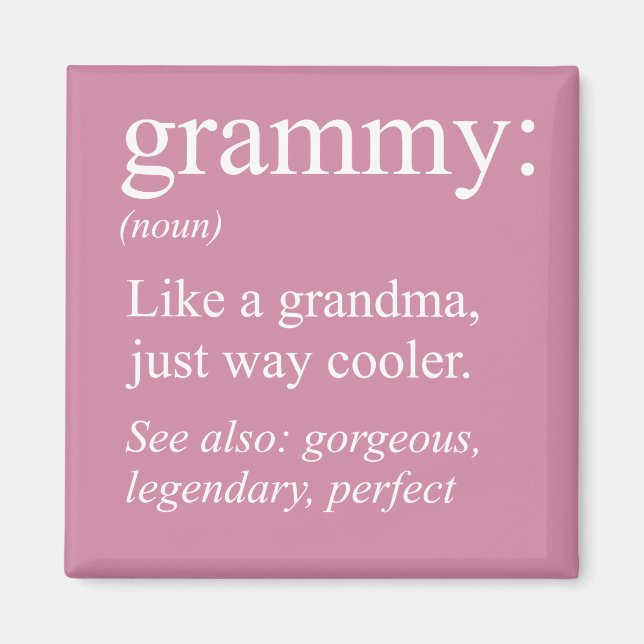 Grammy Definition, Oma, Nana-Geschenk Magnet (Vorne)
