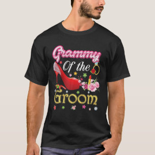 Grammy der Groom glücklichen Hochzeit Blume rosa  T-Shirt