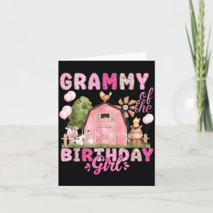 Grammy des Geburtstagsmädchens 1. Geburtstag Kuhfa Karte