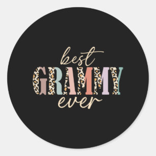 Grammy Ever Leopard Oma Muttertag  Runder Aufkleber