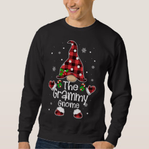 Grammy Gnome Red Kariert Matching Family Christmas Sweatshirt