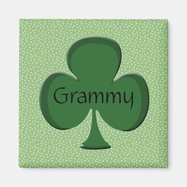 Grammy Irish Shamrock Magnet (Devant)