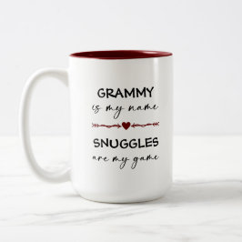 Grammy ist mein Name Schnecken sind mein Game Foto Zweifarbige Tasse