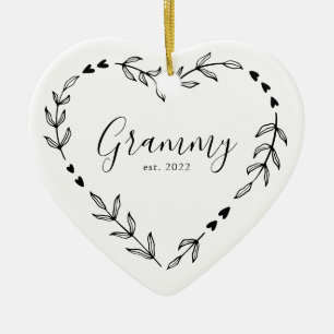 Grammy-Jahr Est. Weihnachtskeramik-Ornament Keramik Ornament