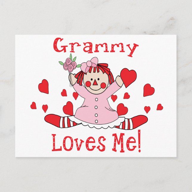 Grammy Liebe Rag Doll Postkarte (Vorderseite)