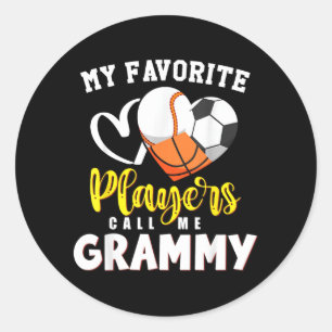 Grammy Lieblings Baseball Fußball Basball Spieler Runder Aufkleber