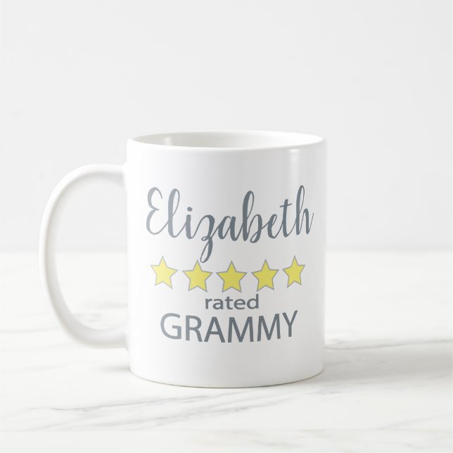 Grammy mit 5 Sternen Kaffeetasse (Links)