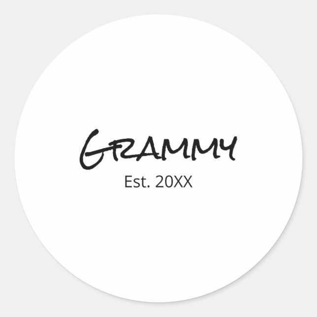 Grammy Nana Gigi Grandma Grandmother D  Runder Aufkleber (Vorderseite)