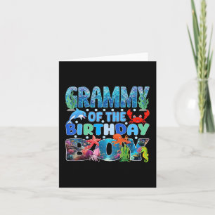 Grammy of the Birthday Boy Aquarium Sea Animals Karte