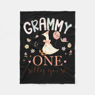 Grammy One Alberner Gans 1. Grafik Kunst Fleecedecke