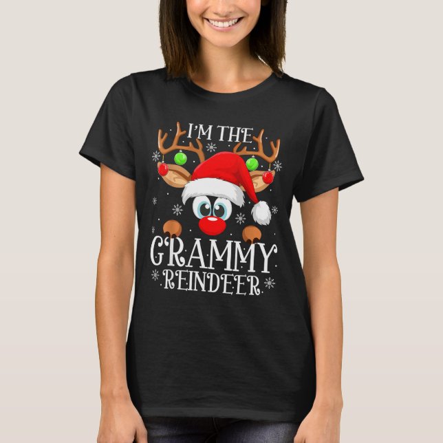 Grammy Reindeer Christmas Family Matching Group Fu T-Shirt (Vorderseite)