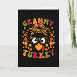Grammy Truthahn Lustiger Herbst Thanksgiving Famil Karte