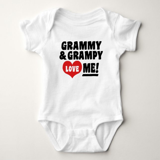 Grammy und Grampy Liebe Baby Strampler (Vorderseite)