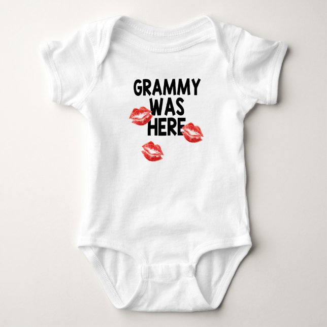 Grammy war küsst hier Baby-Bodysuit Baby Strampler (Vorderseite)