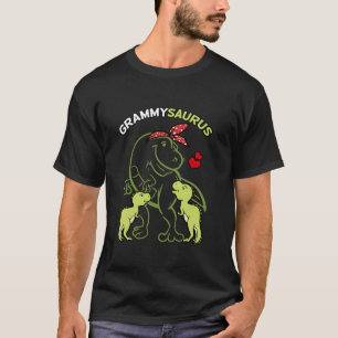Grammysaurus Grammy 2 Kinder Dinosaurier Mutter Ta T-Shirt