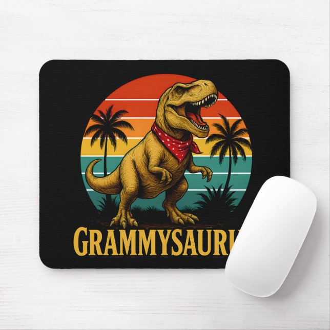 Grammysaurus T Rex Dinosaur Grammy Mütter Tag Mousepad (Mit Mouse)