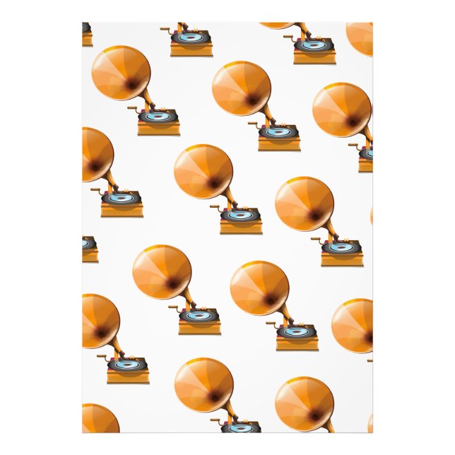 Gramophon Record Pattern. Fotodruck (Vorne)