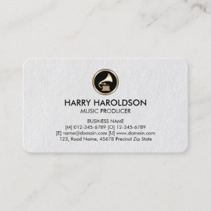 Gramophone Music Producer Premium Business Card Visitenkarte