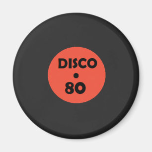Gramophone Record Amusement Magnet - Retro Disco P