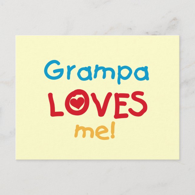 Grampa Lieben T - Shirt und Geschenke Postkarte (Vorderseite)