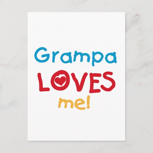 Grampa Lieben T - Shirt und Geschenke Postkarte (Vorderseite)