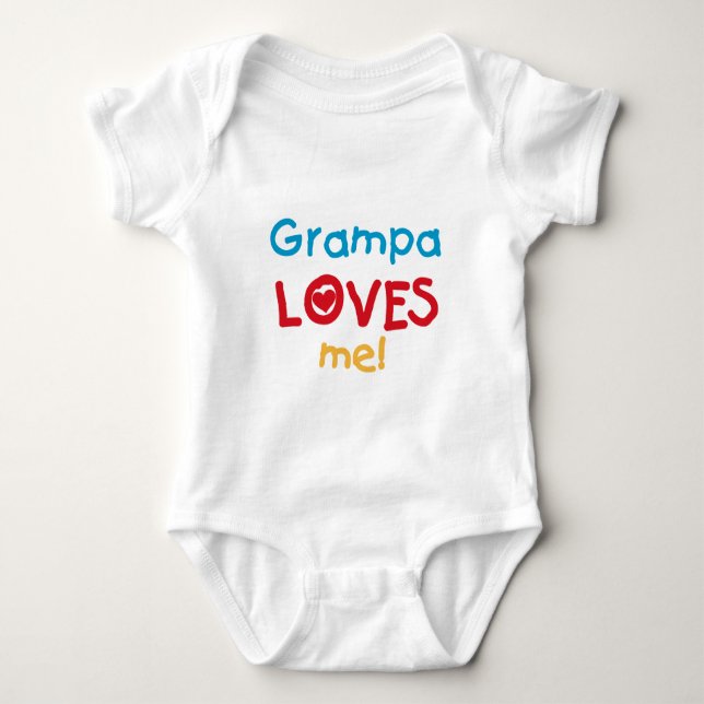 Grampa m'aime T-shirts et cadeaux (Devant)