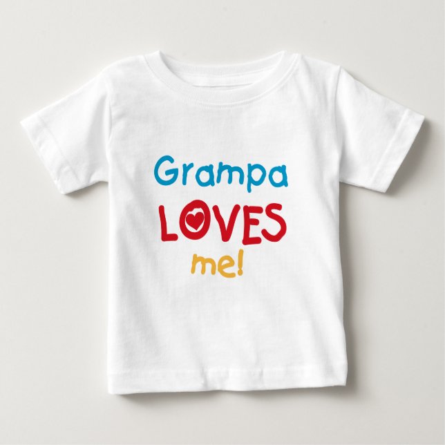 Grampa m'aime T-shirts et cadeaux (Devant)